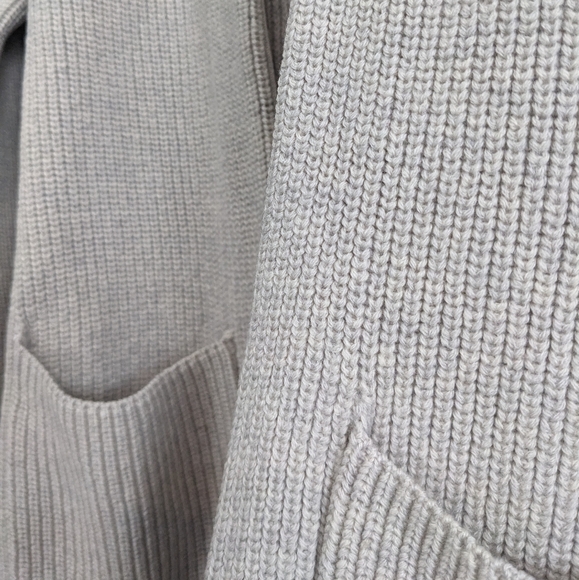 Wilfred Vartan 100% Wool Long Open Front Cardigan XS Light Grey - Picture 5 of 13